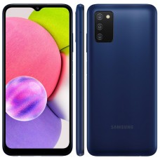 OFERTA DO DIA Celular Samsung Galaxy A03s Azul 64GB, Tela Infinita de 6.5", Câmera Tripla, Bateria 5000mAh, 4GB RAM e Processador Octa-Core